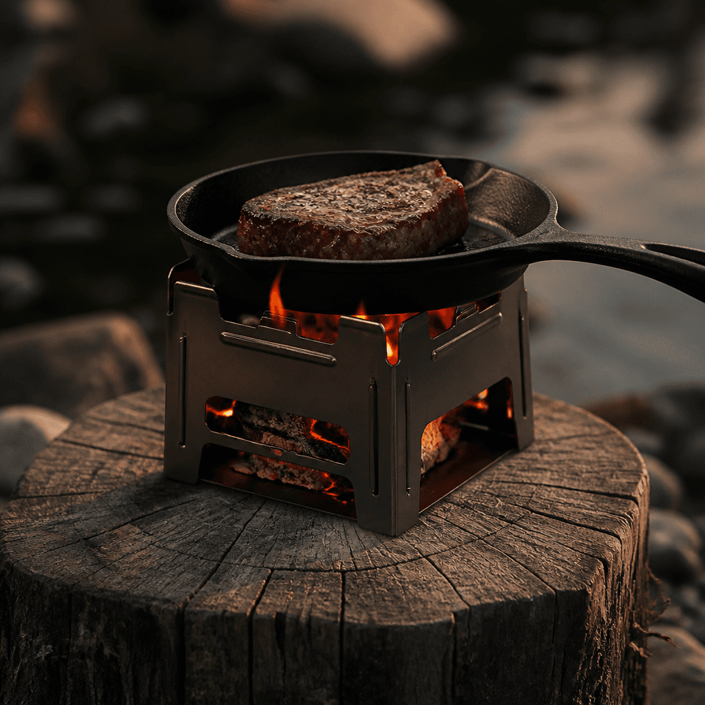 Portable camp stove for outdoor cooking
